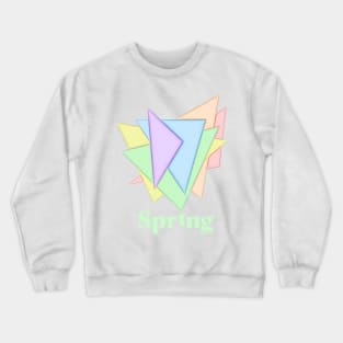 Spring Positive Vibes Pastel Abstract Art Rainbow Colors Crewneck Sweatshirt